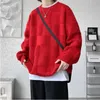 Estilo americano Toalla Diseño de control Moda Suéter Abrigo Otoño Invierno Casual Jersey suelto Suéter unisex Streetwear 240110