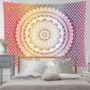 Indien Mandala Tapisserie Fleur Tenture Murale Bohème Hippie Tissu Grande Couverture Maison Dortoir Esthétique Chambre Décor 240111