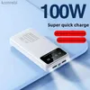 Banki zasilania telefonu komórkowego 30000 mAh Power Bank Portable ładowarka cyfrowa Wyświetlacz Zewnętrzna bateria 2 USB LED Bank dla Samsung Iphonel240111