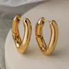 Kshmir – boucles d'oreilles Vintage en métal irrégulier, cerceau géométrique creux pour femmes, bijoux de luxe légers et minimalistes, cadeaux de fête