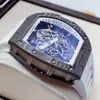 Jf RichdsMers Relógio Fábrica Superclone 95 RM 055 NTPT Fibra de Carbono Moda Lazer Esportes Pulso