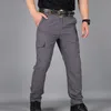 Hommes pantalons décontracté Cargo Militari tactique armée pantalon mâle respirant imperméable multipoches pantalon taille S5XL Plus 240111