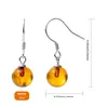 Dangle Earrings Amber 925 Sterling Silver French Hook Drop for Women - Fashion Natural Baltic Stone Jewelry Wholesale