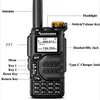 Quansheng UVK5 Walkie Talkie 50-600 MHzフルバンドタイプC充電器AM DTMFスクランブラーNOAA UVK6 K58 UV-5RプラスFMハム2つのウェイラジオ240110