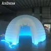Anúncios por atacado 5m mudança de cor iluminação led barraca de cúpula inflável iluminada explodir barraca de festa iglu para exposição