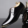 Sapatos formais homens clássicos sapatos de casamento de couro de patente homens escritório coiffeur moda italiana homens vestido sapatos de couro erkek ay 657 240110