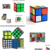 Magic Cubes Toys 2x2 Speed ​​Cube Black Base Toy Guzzle Game Intelligent Bright Drop Delivery Gifts Buzzles Dhy94 DHEV9