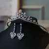 Jóias de cabelo nupcial AAA Zircon Tiaras Cubic Zirconia Crowns Prom Pageant Diadema Noivas Mulheres CZ Headbands Acessórios de casamento 240110