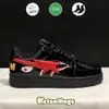 2024 Luxe Casual Schoenen Sta Zwart Wit Grijs Groen Geel Roze Lederen Platte Designer Sneakers Voor Mannen Vrouwen trainen Plate-forme Trainers