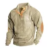 Bluzy męskie wiosna i jesienne stojące kołnierz stylizację solidnego koloru bluza na zewnątrz swobodny sweter pulower ropa hombre