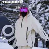 Terror Snowboarding Professional Ski Clothing Men's Suit Pullover Ski Jacket Män och kvinnor Par 3L Vindtät slitage Värme 240111