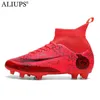 ALIUPS Größe 31-48 Original Fußballschuhe Turnschuhe Stollen Professionelle Fußballschuhe Männer Kinder Futsal Fußballschuhe für Jungen Mädchen 240111