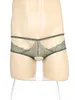 Hommes évider sous-vêtements en dentelle Sissy culotte taille basse entrejambe ouvert transparent crosscommode travesti string lingerie vêtements de nuit 240110