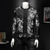 Paisley motif veste florale hommes printemps rétro mince Bomber veste manteau mode hommes rue brodé fleur veste manteaux 240110