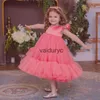 Vestidos de menina vestido de aniversário meninas para 0 1 ano de 2 anos Batismo azul rosa roupas brancas para criança elegante partido de batismo tutu vestido H240508