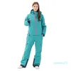 Skidåkning passar kvinnors vinterjackor Skiddräkt Kvinnor One Piece Snowboard Wear Ski Suits Female Waterproof Snow Coat Suit Cold Jumpsuit Overalls