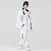 Mode Mann Frau Schnee Tragen Wasserdichte Ski Anzug Set Snowboarden Kleidung Outdoor Kostüme Winter Jacken Und Lätzchen Hosen 240111