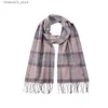 Scarves 2022 Highly Selected % Wool Red Scottish Plaid ScarvesWarm Winter Men Scarf Houndstooth Comfortable Winter Scarves Man Q240111