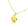 Collane Ciondolo per collana a forma di fragola in vero oro 18 carati per donne, sposa, matrimonio, fidanzamento, collana a catena, gioielli, regali di compleanno