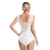 Scena noszona kobiety z frędzlami body bodysuit łaciński taniec kostium rhinestone frędzki patchwork patchwork bez rękawów sukienka tango