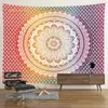 Indien Mandala Tapisserie Fleur Tenture Murale Bohème Hippie Tissu Grande Couverture Maison Dortoir Esthétique Chambre Décor 240111