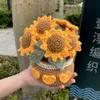 その他の芸術品や工芸品手作りのdiy tulip花の植物鉢植えのかぎ針編みの編みキット大人と子供のためのかぎ針編みのスターター編みキット家の装飾yq240111