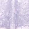 Tissus nigérians brodés en dentelle or blanc 2024, Tulle Guipure suisse, cordon en maille français, 5 Yards, tissus africains en dentelle