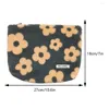 Sacos cosméticos bolsa de maquiagem portátil de pelúcia com zíper bonito floral moda bolsa de embreagem bolsa na moda para lápis