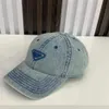 Casquettes de baseball ajustées en denim vintage pour hommes et femmes 2022 Summer Designer Patchwork Streetwear Strass Cowboy Hat Casual Sport 247x