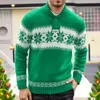 Men's Autumn And Winter New Fashion Pullover Sweater Long Sleeved Christmas Jacquard Knitted Sweater For Men