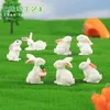 Autres arts et métiers Lapin coquin Micro Paysage Résine Animal DIY Décoration Zodiac Blanc Cadeau Famille Accessoires Drop Livraison OTCFU