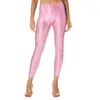 Damen-Hosen, Damen-Leggings aus Kunstleder, glänzend, metallisch, mittlere Taille, elastisch, dünn, Bleistift für Nachtclub, Pole Dance, Performance-Hose