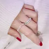 Hot Classic 925 Sterling Silver Geometric Hollow SMARD EDITION RING LADIES PERSONALITY Fashion Luxury Brand Jewelry Par Gift