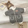 Macacão de inverno macacão de bebê para menino menina xadrez urso recém-nascido macacão coreano criança de uma peça roupas quentes infantil onesie crianças outfitvaiduryb