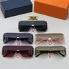 Lunettes de soleil carrées de créateur de mode pour femmes hommes rétro cadre surdimensionné lunettes de soleil de luxe Ins tendances nuances UV400 haute couture violet noir élément Popula miroir