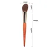 Borstar Qinzhi Professional Handmade Make Up Brush 010 Vinklad Contour Sculpting Brush Soft Red Squirrel Hair Makeup Borstes