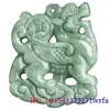 Hängen burmesiska jade qilin hänge naturliga gröna smycken lyxiga kinesiska sten charms jadeite män halsband smaragd hängen tillbehör