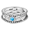 2024 New Plata de Ley 925 Silver Sun Star Moon Rings for Women S925スタック可能なリングパーソナリティカクテルパーティージュエリーギフト