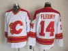 Männer 12 Jarome Iginla Trikot Calgary Flames 2 Al MacInnis 9 Lanny McDonald 10 Roberts Vintage CCM genähte Hockeytrikots 14 Fleury