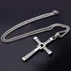 Men 316L Stainless Steel Europe/America Hip Hop Fashion Personalized Crystal Fashion Cross Pendant Necklaces for Men
