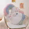 Cute Plush Rainbow Smile Heart Throw Pillow Colorful Unicorn Toy Cushion Pumpkin Sofa Home Decoration Throw Pillow 240111