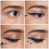 4 pezzi scatola doppia testa timbro eyeliner penna nero blu sigillo matita per occhi luna cuore stella fodera liquida cosmetici impermeabili trucco 240111