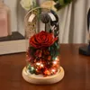 Altri articoli per feste per eventi Fiore di rosa stabilizzato Illumina l'eterna vera rosa nella cupola di vetro per mamma, fidanzata, moglie, nonna, San Valentino, compleanno, regalivaiduryd