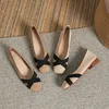 2024 scarpe da donna firmate Nuovo fiocco colorato tacco basso bocca bassa scarpe singole di grandi dimensioni