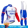 Conjuntos NOVO FDJ Pro Inverno Conjuntos de Lã Térmica Longo Ciclismo Jersey 9D Gel PadMens MTB Ropa Ciclismo Bicicleta Bicicleta Maillot Roupas