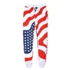 Mody Mężczyźni/Kobiety American Flag Print TrackSuits Crewneck Bluza 2PCS Pullover Joggers Zestaw Plus S-XXL R2393 240111