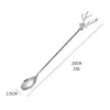 Coffee Scoops Gold Spoon High Quality Milk Tea Kitchen Gadgets Elk Long Handle 2024 Household Stir Dessert Fork