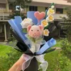 Altre arti e mestieri Maiale Fiore all'uncinetto Simpatici fiori artificiali Kawaii Bouquet lavorato a maglia Fiore all'uncinetto fatto in casa Decor Fai da te Regali di San Valentino YQ240111