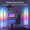 1PC RGB IC Lampa podłogowa, Lampa narożna LED z inteligentną aplikacją zdalne sterowanie muzyką synchronizę ściemniaczkowym, RGB Dream Color Zmieniając nowoczesne światło atmosfowe