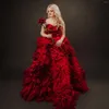 Party Dresses Gothic Red Prom Dress Women Gowns For Poshoot Sweetheart Bride Pregnancy Maternity Dressing Babyshower Wear